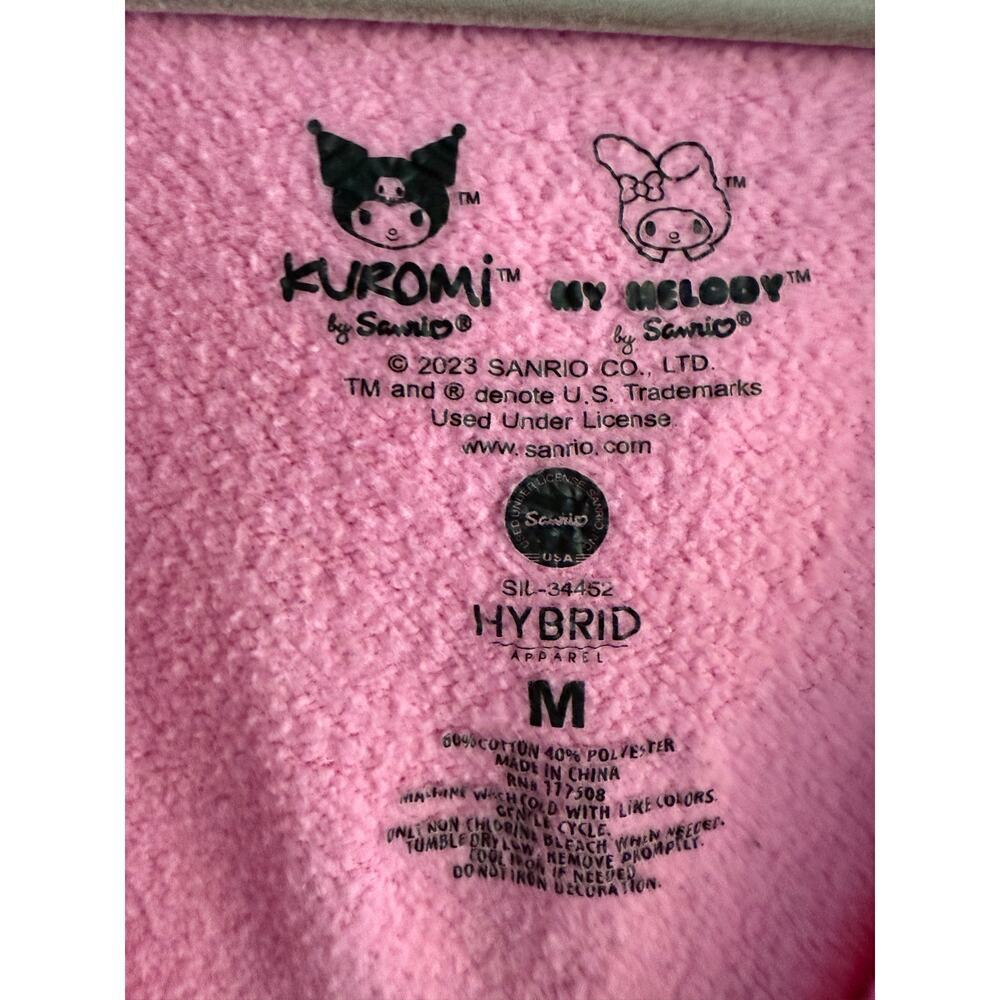 My Melodie and Kuromi Hello Kitty Pink Zip Up Hoodie Y2K size Medium - Picture 7 of 8